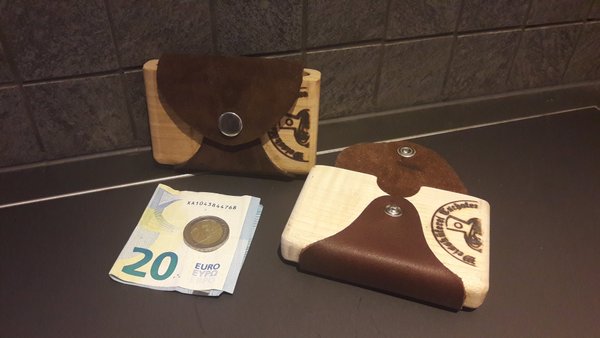 Geldbörsen aus Holz- Leder